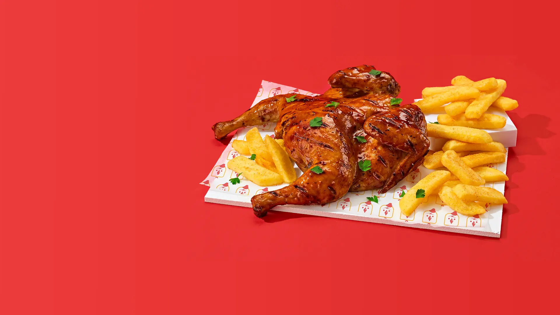 Full chicken with chips